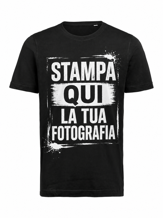 T-Shirt nera stampa FRONTE