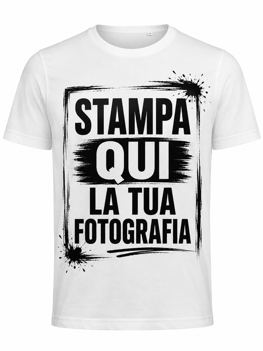 T-Shirt bianca stampa FRONTE