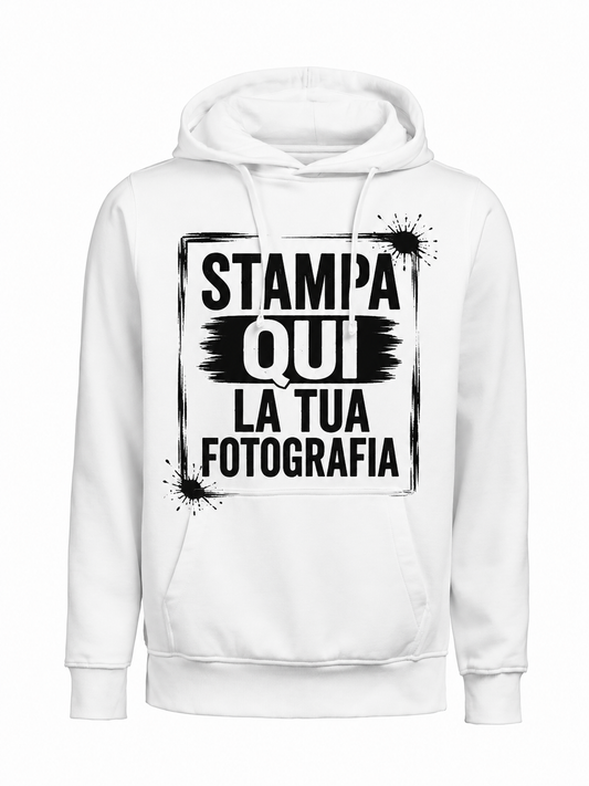 Felpa bianca stampa FRONTE