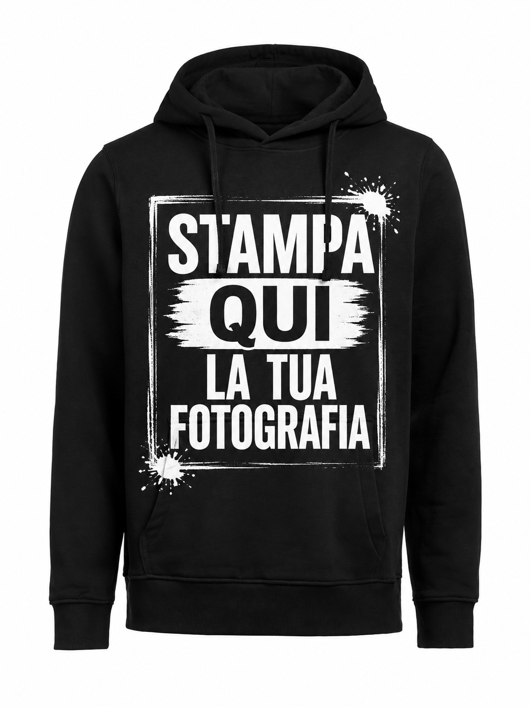 Felpa nero stampa FRONTE
